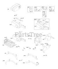 Briggs & Stratton 305447-3075-G1 - Briggs & Stratton Horizontal Engine Exhaust Systems