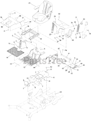Toro 74465 (HD 2000) - Toro 48" Titan Zero-Turn Mower (SN: 400000000 - 403350971) Suspension Platform and Seat Assembly
