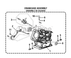 PowerStroke PS 9C3501 B - PowerStroke 3500 Watt Generator General Assembly (CRANKCASE ASSEMBLY)
