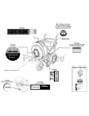 Yard-Man 24A-67M3001 - Yard-Man Blower (2012) Label Map 24A-67M3001