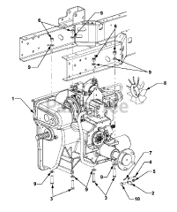 Cub Cadet 5254 E (54BE542-710) - Cub Cadet Compact Tractor Transmission Mounting 1B065G &amp; Before