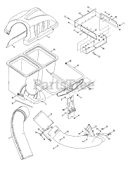 Craftsman 247.249190 (19A70001799) - Craftsman Twin Rear Bagger Assembly (2009) (Sears)