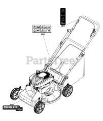 Brute EBP 22650 E (7800877) - Brute 22" Walk-Behind Mower (2012) Decals Group (7501887)