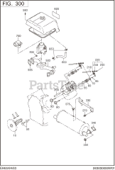 Subaru Robin EH650DC0551 (EH65) - Subaru Robin Engine 300 Intake &amp; Exhaust