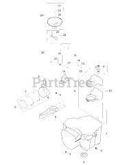 Cub Cadet LT 1045 (13BP11CH756) - Cub Cadet 46" Lawn Tractor (2007 & Before) Kohler SV600-0009 Crankcase