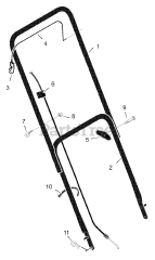 Murray 20407E - Murray 20" Walk-Behind Mower (2000) Handle Assembly