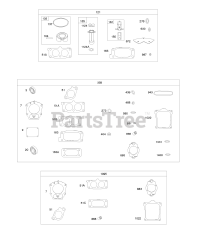 Briggs & Stratton 542477-0100-E1 - Briggs & Stratton Horizontal Engine Carburetor Overhaul Kit, Engine/Valve Gasket Set