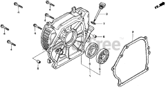Honda EZ1400 A (EZEY) - Honda Generator, Made in Japan (SN: EZEY-1000001 - EZEY-9999999) CRANKCASE COVER