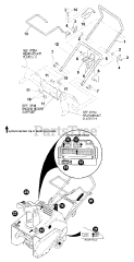 Echo ST-5000 E - Echo Snow Thrower (Type 1E) (1998) Handle Assembly, Decals