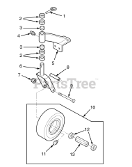 Scag SWZ48V-15FSE - Scag 48" Walk-Behind Mower, 15hp Kawasaki (SN: T8100001 - T8199999) CASTER ASSEMBLY