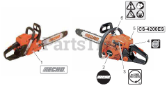 Echo CS-4200 ES - Echo Chainsaw (SN: 36001001 - 36999999)