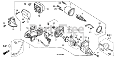 Honda HS621 AS/D (SZAN) - Honda 21" Snow Blower, Made in Japan (SN: SZAN-1130001 - SZAN-1130378) STARTER MOTOR