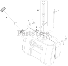 Exmark VT691KA524 - Exmark 52" Vantage Stand-On Mower, Kawasaki FS691V (SN: 312000000 - 312999999) (2012) Fuel Tank Assembly No. 116-4577