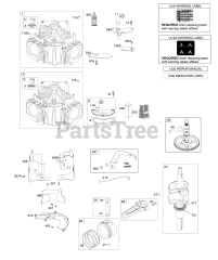 Briggs & Stratton 40R677-0004-B1 - Briggs & Stratton Vertical Engine Cylinder, Crankshaft, Camshaft, Air Guides