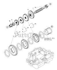 Simplicity 5/25 (1692582) - Simplicity Chipper Vacuum, 5hp Transmission: Reduction Shaft Assembly