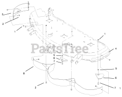Toro 78365 - Toro 48" Recycler Cutting Unit for 300 Series GT Classic Tractors (SN: 079000001 - 079999999) (1997)