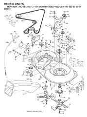Husqvarna CT 151 (960610064-00) - Husqvarna Lawn Tractor (2006-03) MOWER DECK / CUTTING DECK