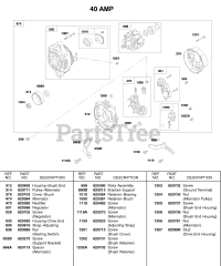 Briggs & Stratton 522447-0106-E2 - Briggs & Stratton Horizontal Engine Alternator 40 AMP