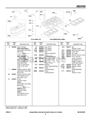 Briggs & Stratton 582447-0477-E2 - Briggs & Stratton Horizontal Engine Cylinder Head, Rocker Cover
