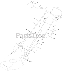 Toro 22283 - Toro 53cm Heavy-Duty Recycler Walk-Behind Mower (SN: 400000000 - 415299999) Handle Assembly
