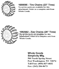Simplicity 1692562 SM - Simplicity Tire Chains
