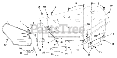 Ariens 915501 (1844) - Ariens Zoom 44" Zero-Turn Mower, 18hp Briggs & Stratton (SN: 000101 - 004999) Baffles And Chute