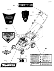 Snapper SP 19550EX (881545-00) - Snapper 19" Walk-Behind Mower, 5.5hp