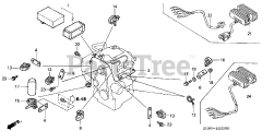 Honda GX640 SD1/A (GAAD) - Honda Engine, Made in Japan (SN: GAAD-1030001 - GAAD-9999999) WIRE HARNESS