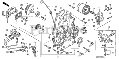 Honda GX620 U1 QZB2 (GCARK) - Honda Engine, Made in Japan (SN: GCARK-1000001 - GCARK-9999999) CRANKCASE COVER