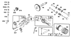 Briggs & Stratton 402445-1208-01 - Briggs & Stratton Horizontal Engine Piston Group, Crankshaft