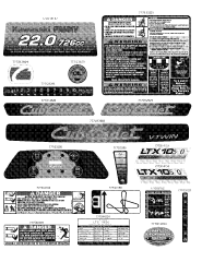 Cub Cadet LTX 1050 KW (13RF91AP056) - Cub Cadet 50" Lawn Tractor (2010 & Before) Label Map