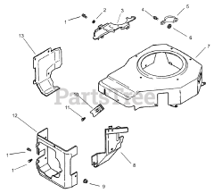 Toro 74701 (17-52 ZX) - Toro 52" TimeCutter Zero-Turn Mower (SN: 230000001 - 230999999) (2003) Blower Housing And Baffles Assembly Kohler CV 490S-27503