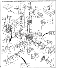Tecumseh HH50-95000G - Tecumseh Engine Engine Parts List #1