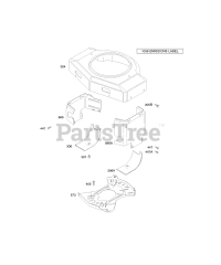 Briggs & Stratton 42E707-2631-E2 - Briggs & Stratton Vertical Engine Blower Housing, Air Guides