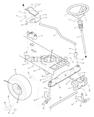 Murray 46250x65C - Murray 46" Lawn Tractor (1996) Steering