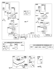 Briggs & Stratton 12A313-0116-E8 - Briggs & Stratton Horizontal Engine Carburetor, Fuel Supply