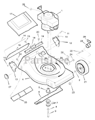 Briggs & Stratton 21665x35A - Briggs & Stratton 21" Walk-Behind Mower (1996)