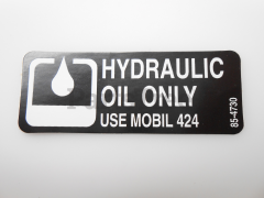 Toro 85-4730 Decal-Only, Hyd Oil