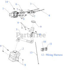 Cub Cadet 39A70128 (39A70128100) - Cub Cadet Utility Vehicle MXC Windshield Wiper Kit General Assembly