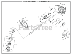 Toro 51998 (090309043) - Toro 18" Straight-Shaft String Trimmer, Revision 01 (SN: 319000001 - 319999999) (2020-01)
