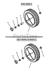 Snapper P 217018BV (85699) - Snapper 21" Walk-Behind Mower, 7hp REAR WHEELS