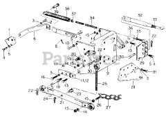 Cub Cadet 1604 (143-580-100) - Cub Cadet Garden Tractor Hitch, Category "o" Three Point-582-SN 720000 &amp; above