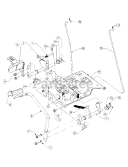 Cub Cadet LT 1045 (13BP11CH756) - Cub Cadet 46" Lawn Tractor (2007 & Before) Pedal Assembly 1I146H &amp; after