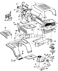 Premiere 134I665F321 - Premiere Lawn Tractor (1994) (Northstar Outdoor Eq) Hood Style 5