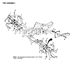 Electrolux/AYP 8932 - Electrolux/AYP Tiller TINE ASSEMBLY