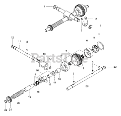 Gravely 987060 - Gravely Lawn Tractor, 16hp, Without Hydraulic Lift (SN: 000101 & Above) NUMBER NINE SHAFT - PTO CLUTCH