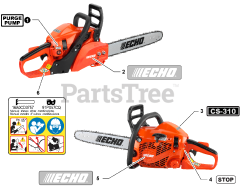 Echo CS-310 - Echo Chainsaw (SN: C95413001001 - C95413999999)