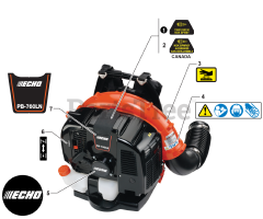 Echo PB-760 LNH - Echo Backpack Blower (SN: P59412001001 - P59412999999)