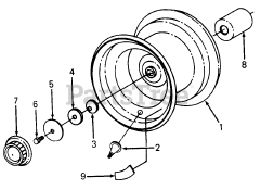 Cub Cadet 805 (136-192-100) - Cub Cadet Lawn Tractor Rear Wheel