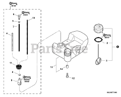 Echo EDR-260 - Echo Reversible Engine Drill (SN: E01807001001 - E01807999999) Fuel System  S/N: E01807001001 - E01807002096